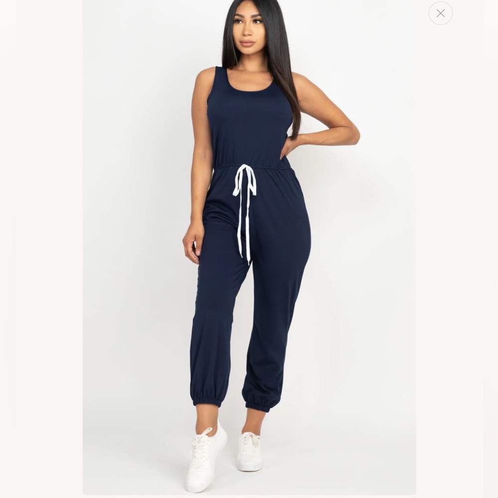 Navy jogger jumpsuit